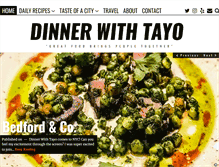 Tablet Screenshot of dinnerwithtayo.com